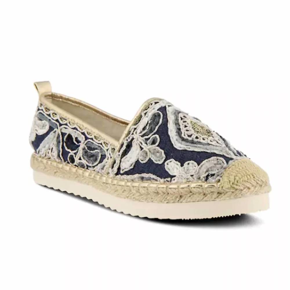 NEW PATRIZIA women's agleam sequin espadrilles slip on shoes in sky multi